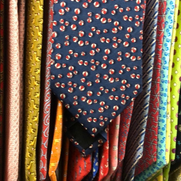 Gucci tie - navy blue - beach balls - Picture 4 of 7